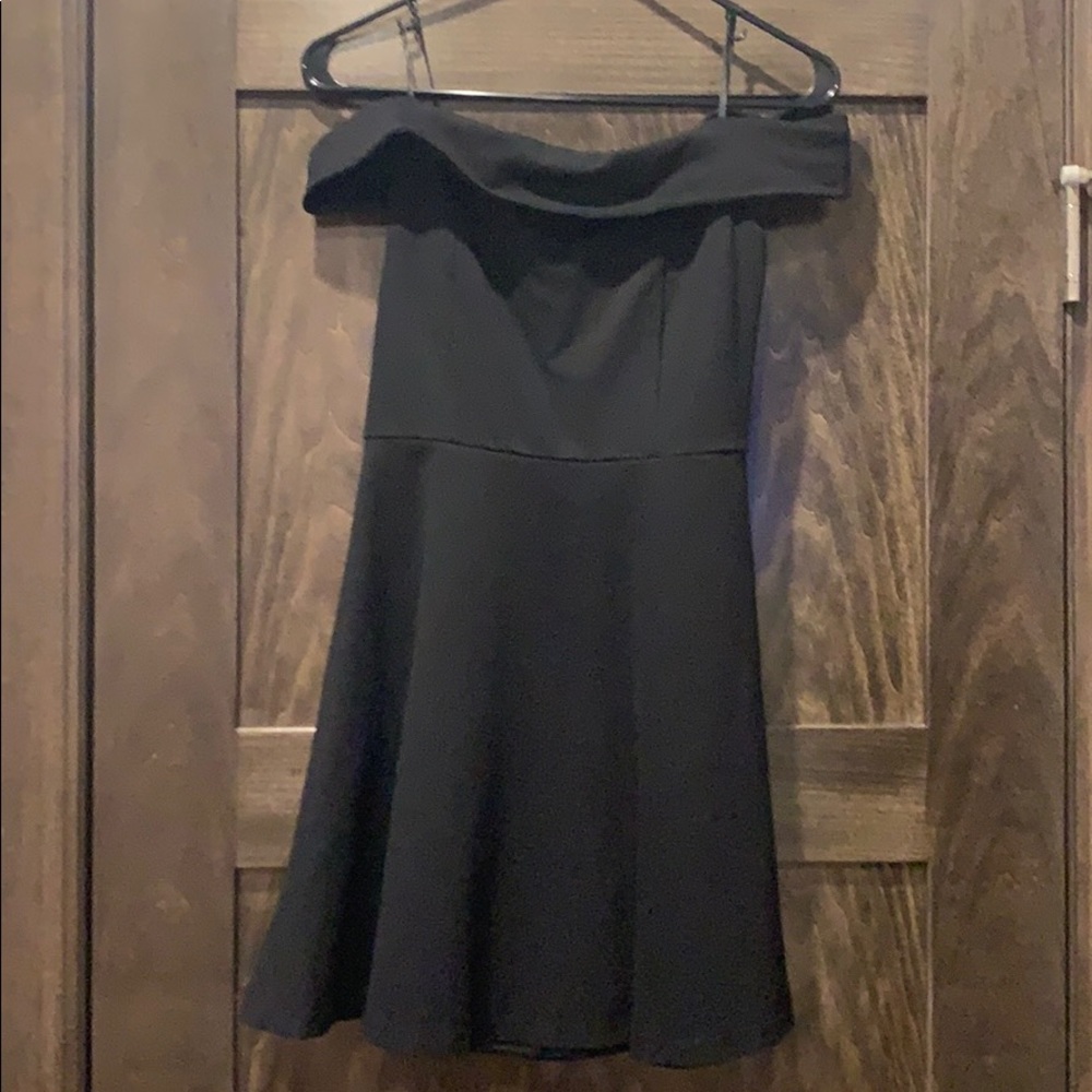 black off the shoulder dress